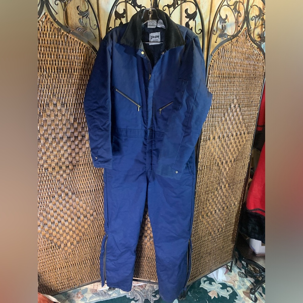 Vintage Navy Blue Work Jumpsuit Size M Short